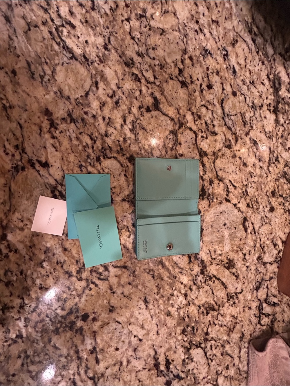 Tiffany & Co. Leather Card Case In Their Signature Blue Color. - Picture 3 of 7